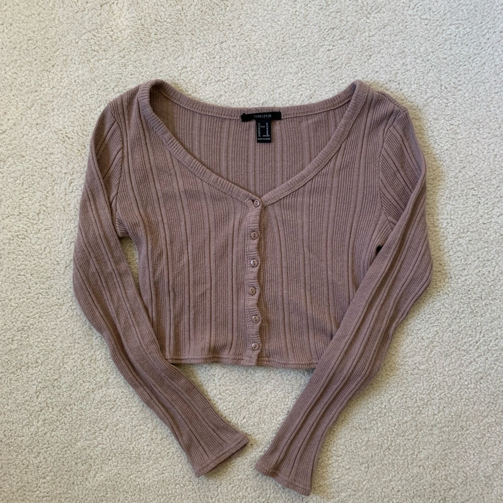 Crop v-neck cardigan